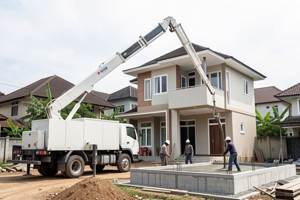 Panjang Concrete Pump Long Boom: Solusi Efisien untuk Pengecoran Skala Besar