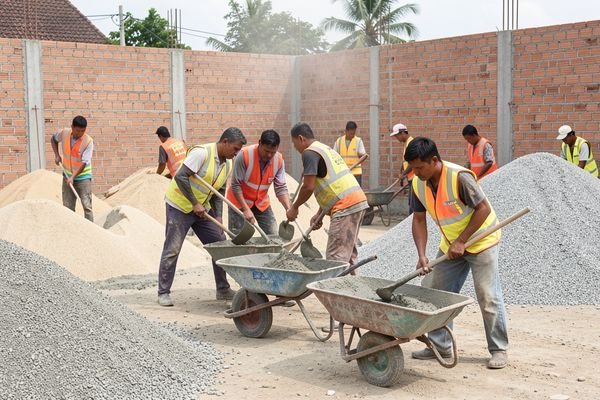 Pengecoran site mix beton untuk lantai rumah